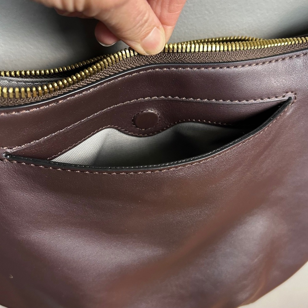Rag Bone Crossbody Bag Brown Leather Med Spire Minimalist Crescent Clean Girl - Picture 12 of 13